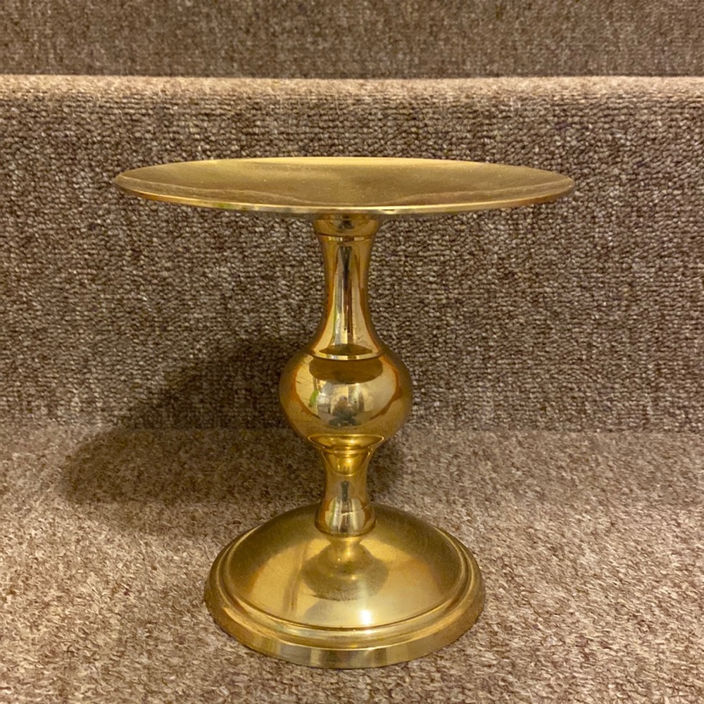 🕯️💛🕯️EUC Vintage Gold Brass Candle Holder